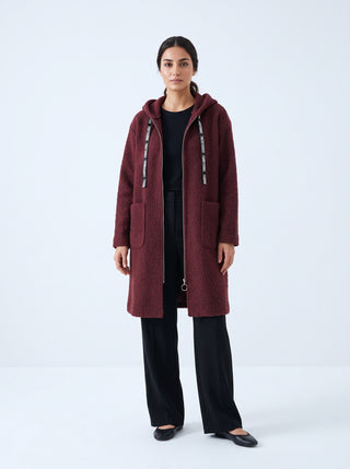 Buklet Hırka - Bordo - Butik Çadırı büyük beden buklet hırka