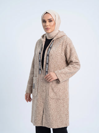 Buklet Hırka - Kar Yağdı Vizon - Butik Çadırı büyük beden buklet hırka