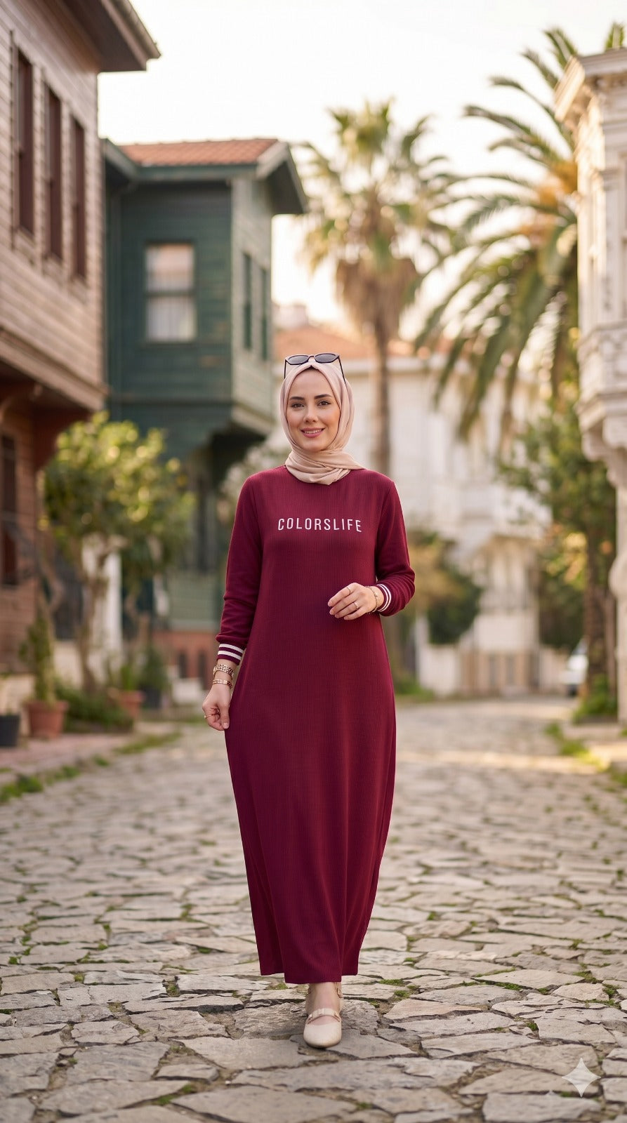 Spor Elbise - Bordo
