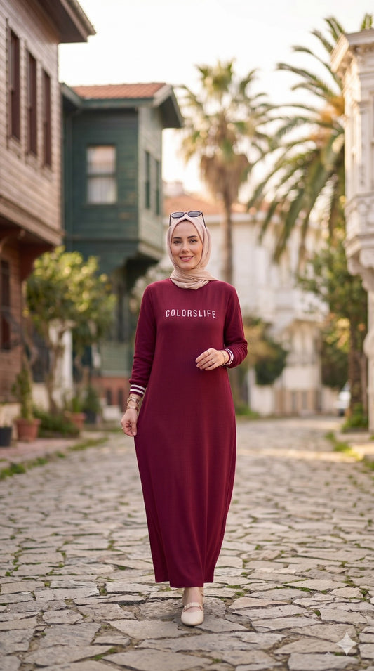 Spor Elbise - Bordo