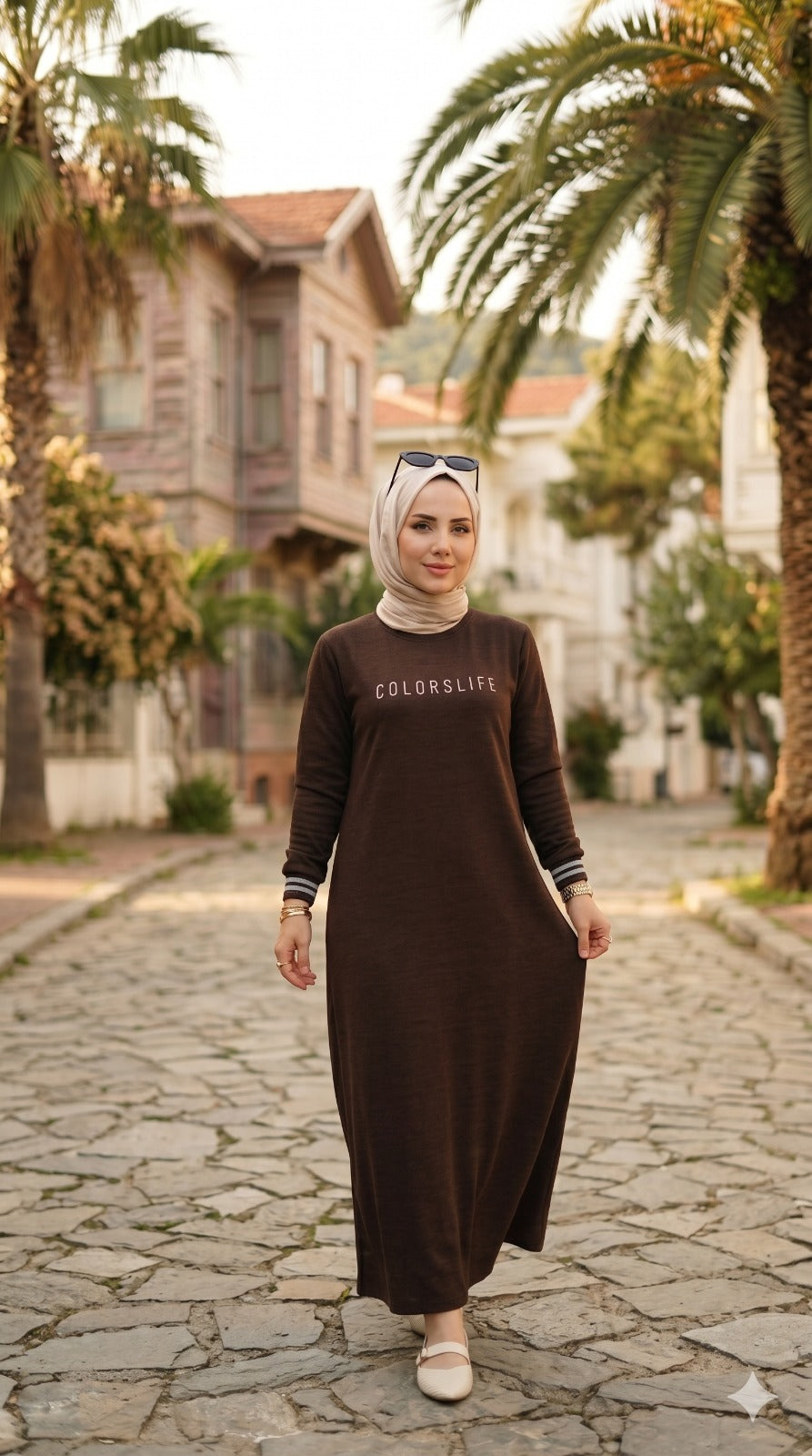 Spor Elbise - Kahverengi